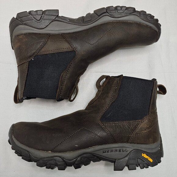 Merrell Moab Adventure Chelsea Boots Brown Leather J88453 Waterproof Mens Size 8 - Picture 8 of 13